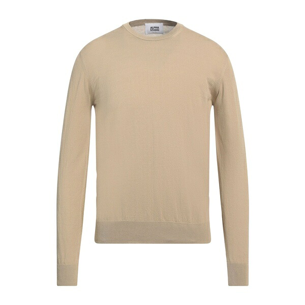 【貨物輸送無料】 アルファス テューディオ メンズ 編み物\u0026プルオーバー アウター Sweaters Beige