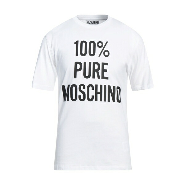 【送料無料】 モスキーノ メンズ Tシャツ トップス T-shirts White