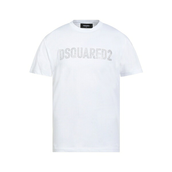 【送料無料】 ディースクエアード メンズ Tシャツ トップス T-shirts White