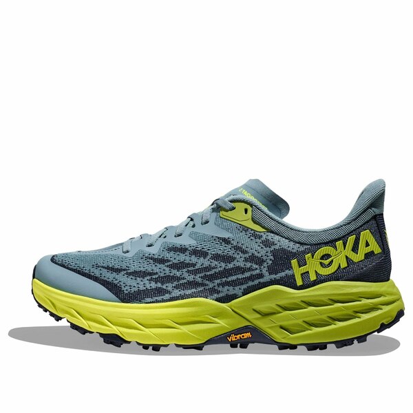 HOKA ONE ONE ホカオネオネ メンズ スニーカー 【HOKA ONE ONE Speedgoat 5 \u0027Stone Blue Citron\u0027 1123157-SBDCT】  大きさ US_11.5(29.5糎)