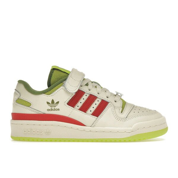adidas アディダス メンズ スニーカー  【adidas Forum Low The Grinch (2023)】  大きさ US_7(25.0糎) Cream White/Collegiate Red/Solar Slime