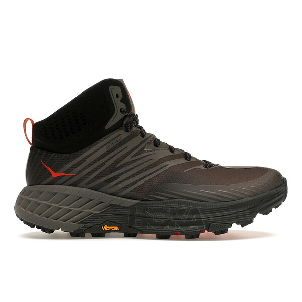 Hoka One One ホカオネオネ メンズ スニーカー  【Hoka One One Speedgoat Mid Gore-Tex 2 Black Grey Red】  大いさ US_7.5(25.5糎) Anthracite/Dark Gull Grey スニーカー-メンズ靴