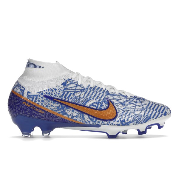 Nike ナイキ メンズ スニーカー  【Nike Zoom Mercurial Superfly 9 Elite CR7 FG Azulejo】  大いさ US_10(28.0珊) White/Concord/Medium Blue/Metallic Copper スニーカー-メンズ靴