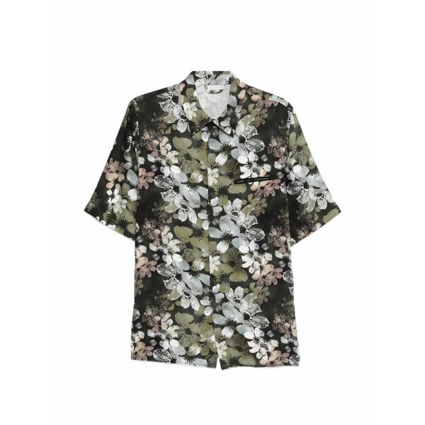 アイスバーグ メンズ シャツ トップス Floral-pattern shirt Green|asty
