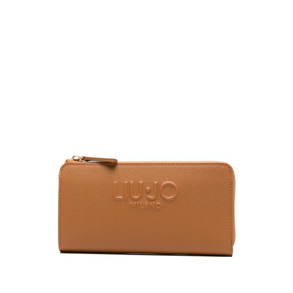 リュージョー レディース 札入れ 付属物 Logo-embossed zipped wallet Brown 財布・ケース-バッグ・小物・ブランド雑貨-レディース財布