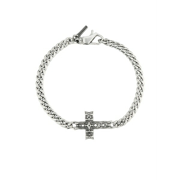 エマニュエレ ビコッキ メンズ ブレスレット・バングル・アンクレット 佩び物 Chain notre-dame cross bracelet Silver