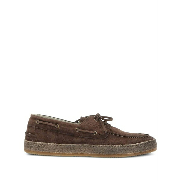 コルヴァーリ レディース スリッポン・ローファー シューズ Lace-up suede boat shoes Brown