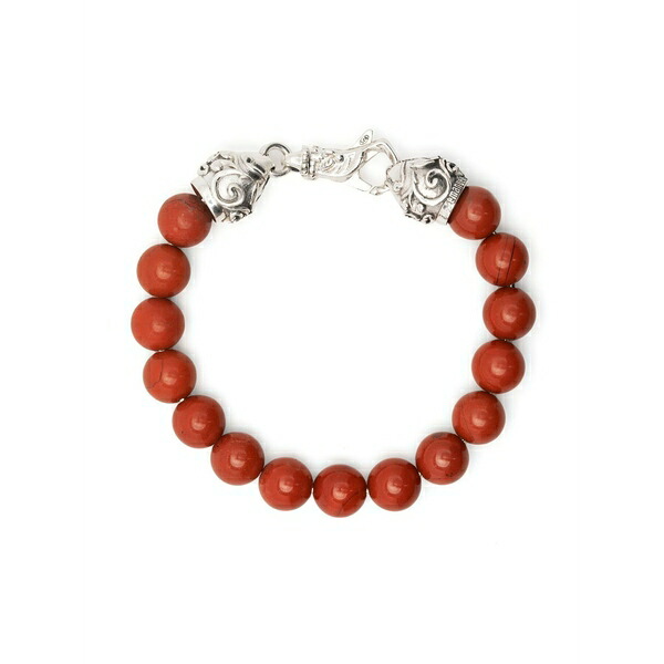 エマニュエレ ビコッキ メンズ ブレスレット・バングル・アンクレット 佩び物 Jasper beaded bracelet Red