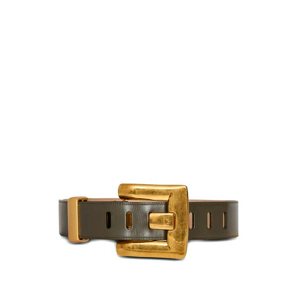 バルマン レディース 三尺帯 付属物 Anthem calfskin belt Green