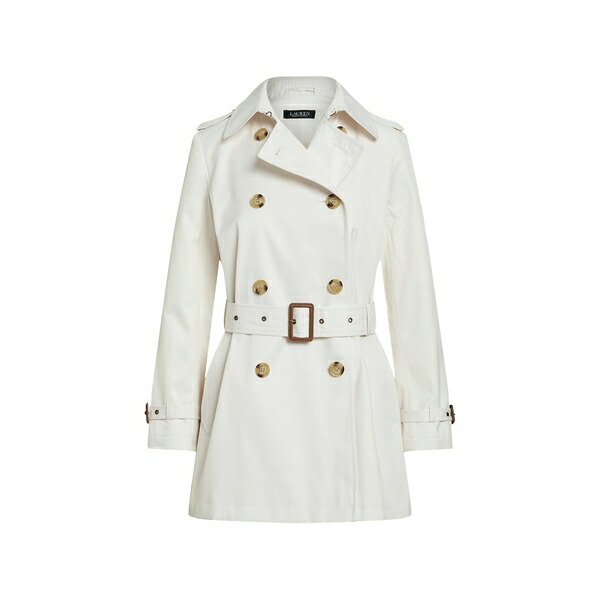 ラルフローレン レディース コート アウター Double-breasted belted trench coat Neutrals｜asty