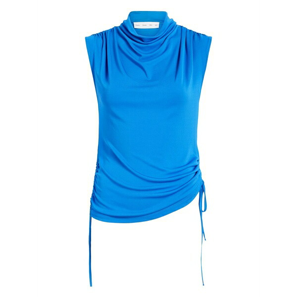 プロエンザ スクーラー ホワイト レーベル レディース シャツ トップス Elna cowl-neck drawstring top Blue|asty