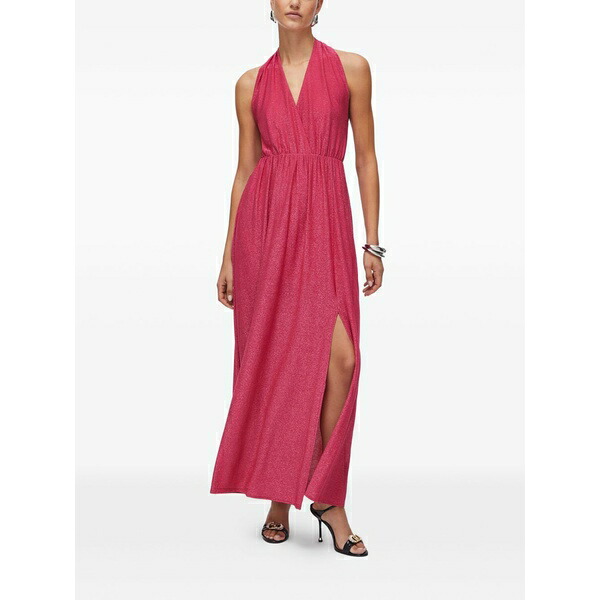リュージョー レディース ワンピース トップス Long lurex dress Pink|asty