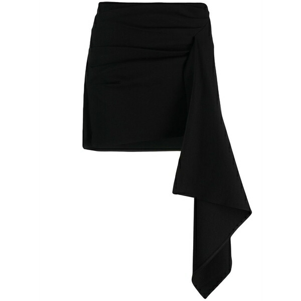 ゲージ81 レディース スカート ボトムス Rivera asymmetric draped miniskirt Black｜asty