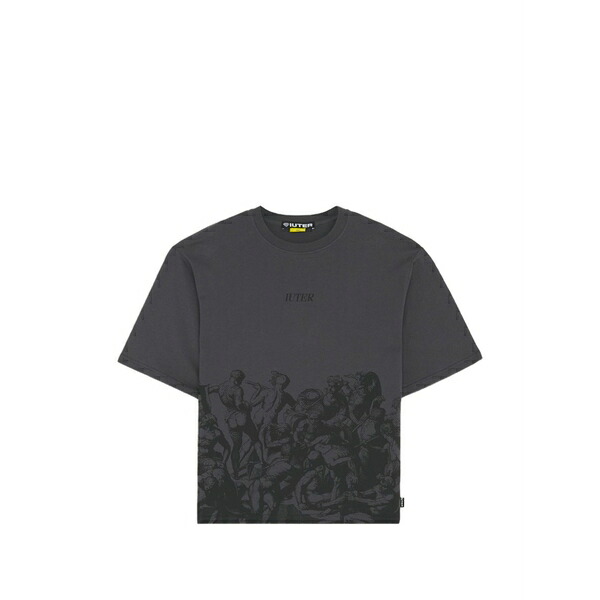 アイウーター メンズ Tシャツ トップス Battle reverse stitch t-shirt Grey｜asty