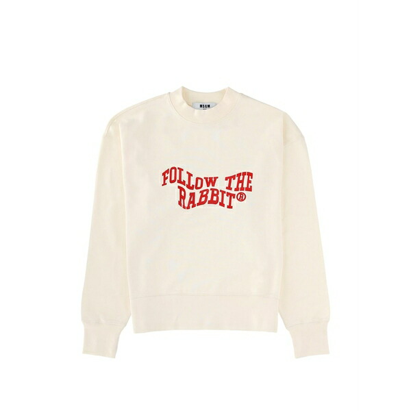 エムエスジイエム レディース ニット&セーター アウター Printed round-neck knitwear Neutrals|asty