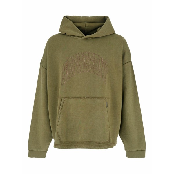 リプレゼント メンズ パーカー・スウェットシャツ アウター Kangaroo-pocket logo hoodie Green|asty