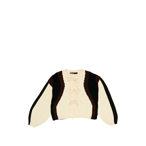 ビンバ イ ローラ レディース カーディガン アウター Colour-block cardigan Neutrals｜asty