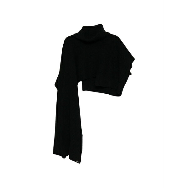 リミフー レディース ニット&セーター アウター Ribbed-knit cropped sweater Black｜asty