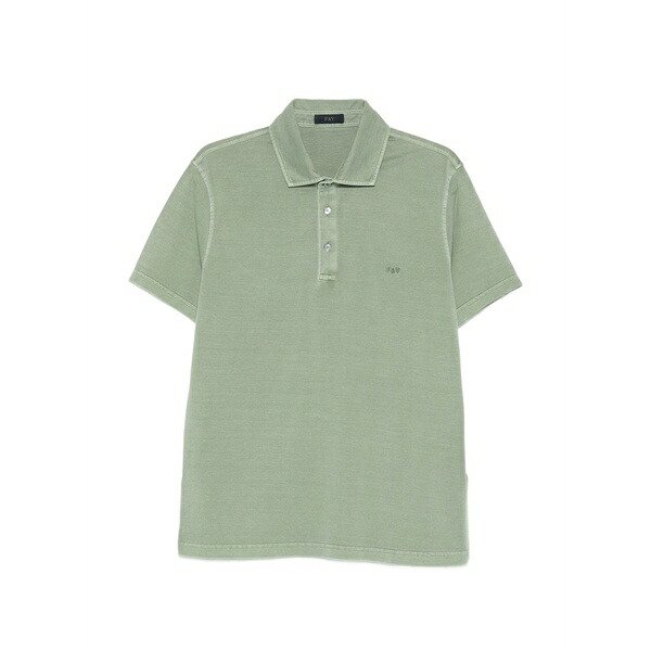 フェイ メンズ ポロシャツ トップス Buttoned short-sleeve polo shirt Green｜asty