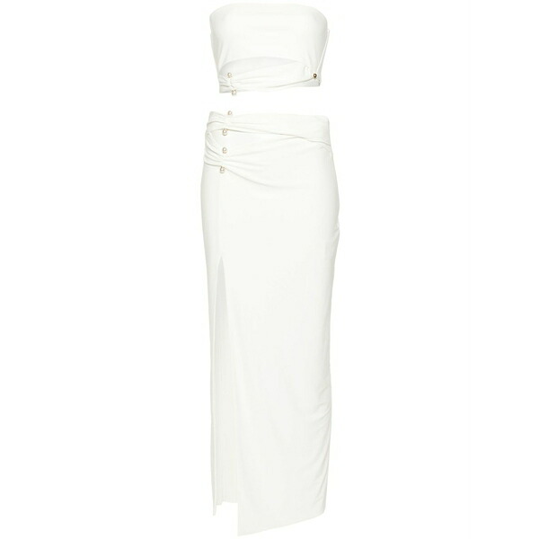 ニッサ レディース スカート ボトムス Pearl-embellished set White｜asty