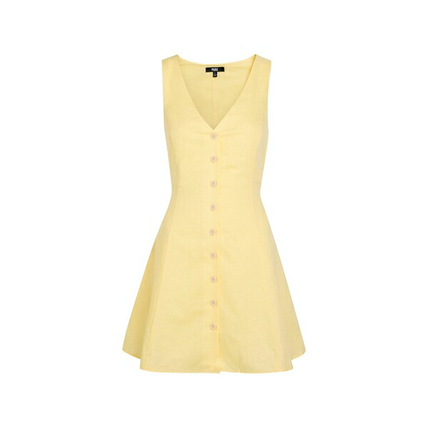 ペイジ レディース ワンピース トップス Raye v-neck mini dress Yellow｜asty