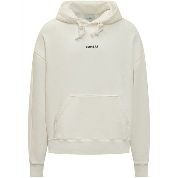 ボンサイ メンズ パーカー・スウェットシャツ アウター Logo-print hoodie White|asty