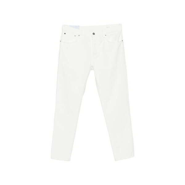 ドンダップ メンズ デニムパンツ ボトムス Logo-plaque jeans White|asty