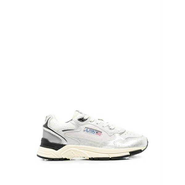 オートリー レディース スニーカー シューズ Hyperway panelled leather sneakers Silver｜asty