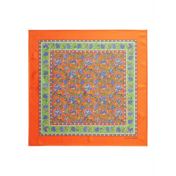 ラルフローレン メンズ マフラー・ストール・スカーフ アクセサリー Silk scarf Orange|asty