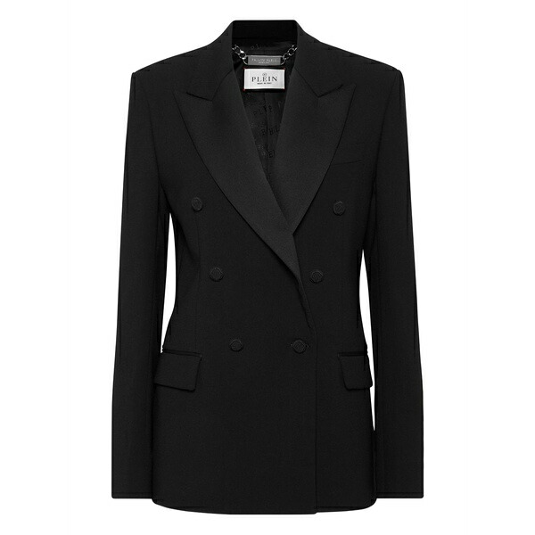 フィリッププレイン レディース ジャケット＆ブルゾン アウター Dame double-breasted blazer Black｜asty