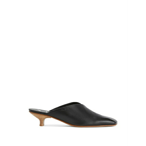 ジュゼッペザノッティ レディース サンダル シューズ Square-toe leather mules Black｜asty