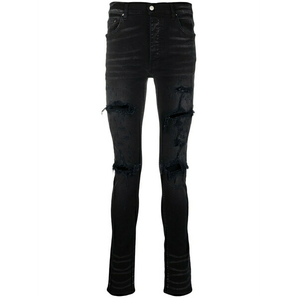 アミリ メンズ デニムパンツ ボトムス Trasher plus skinny jeans Black|asty