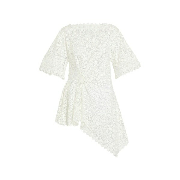 アーデム レディース シャツ トップス Draped lace top White|asty