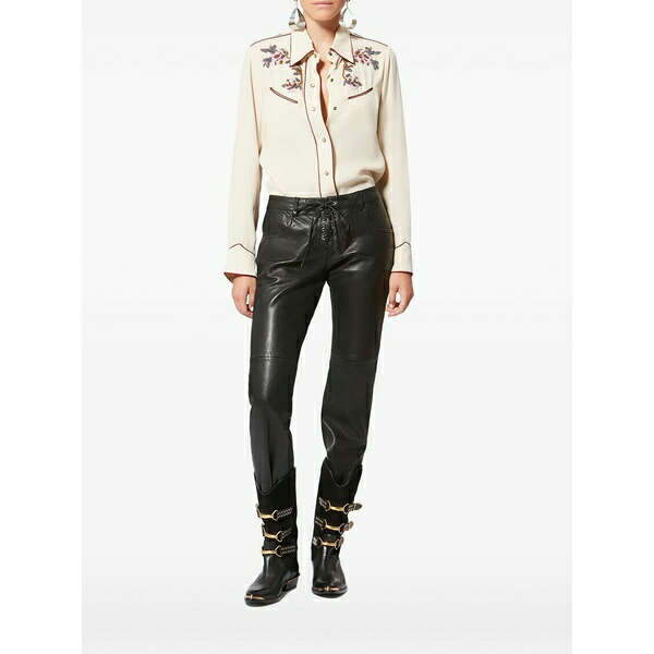 イザベル マラン レディース シャツ トップス Yzea beaded embroidered shirt Neutrals｜asty