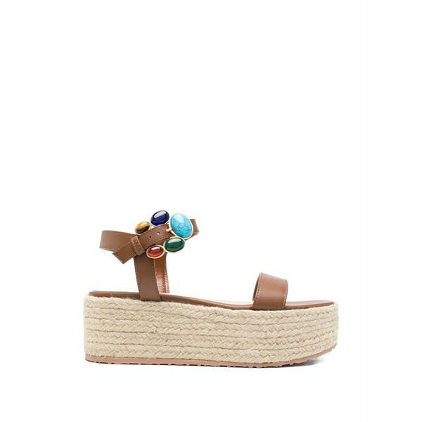 ジャンヴィト ロッシ レディース サンダル シューズ Gemstone platform sandals Brown|asty
