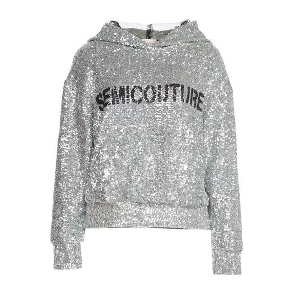 【貨物輸送無料】 セミクチュール レディース パーカー・スウェットシャツ アウター Sweatshirts Silver