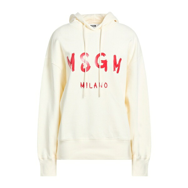 【貨物輸送無料】 エムエスジイエム レディース パーカー・スウェットシャツ アウター Sweatshirts White