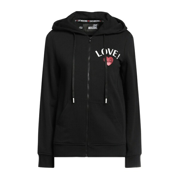 【送料無料】 モスキーノ レディース パーカー・スウェットシャツ アウター Sweatshirts Black