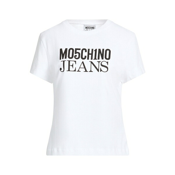 【送料無料】 モスキーノ レディース Tシャツ トップス T-shirts White|asty