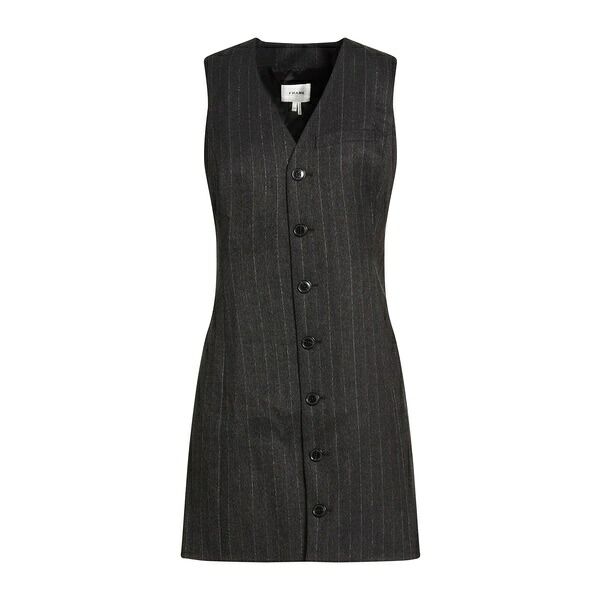 【送料無料】 フレーム レディース ワンピース トップス Mini dresses Black｜asty