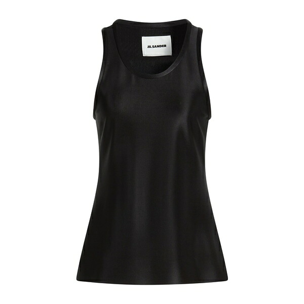 【送料無料】 ジル・サンダー レディース Tシャツ トップス Tops Black｜asty