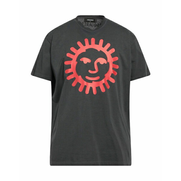 【送料無料】 ディースクエアード メンズ Tシャツ トップス T-shirts Grey