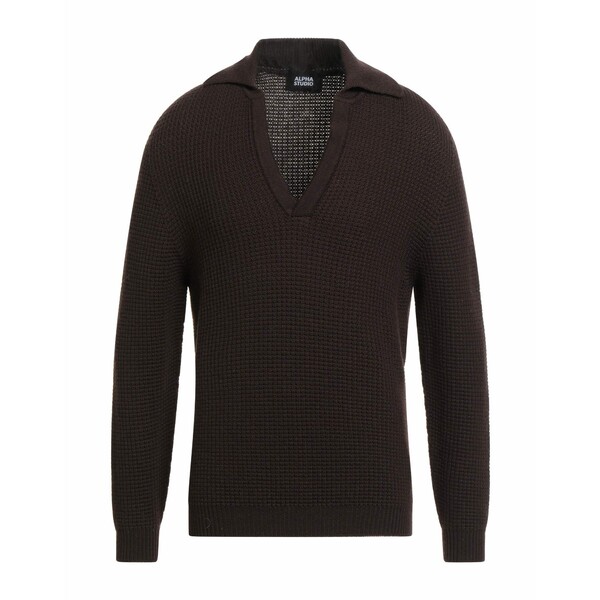 【送料無料】 アルファス テューディオ メンズ ニット&セーター アウター Sweaters Brown