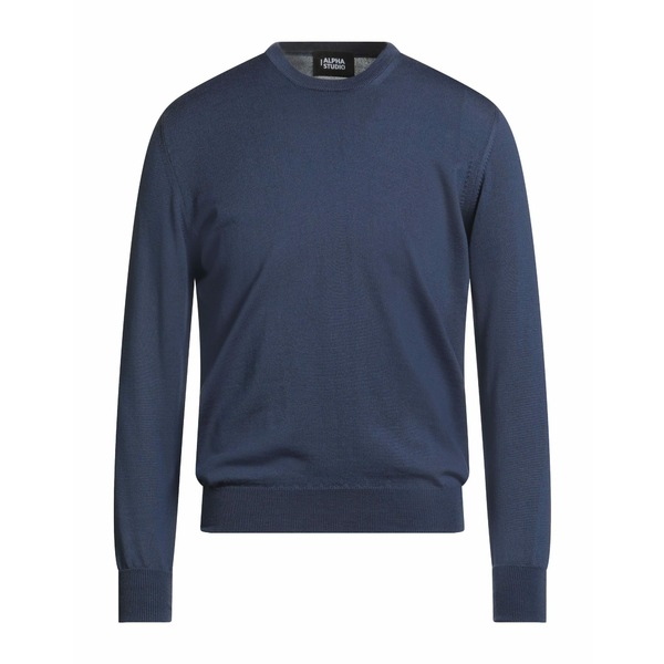 【貨物輸送無料】 アルファス テューディオ メンズ 編み物\u0026プルオーバー アウター Sweaters Blue