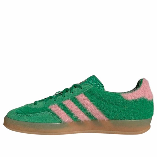 adidas アディダス レディース スニーカー  【(WMNS) adidas Gazelle Indoor Furry \u0027Green Pink\u0027 JP8342】  大きさ US_6.5(23.5糎)