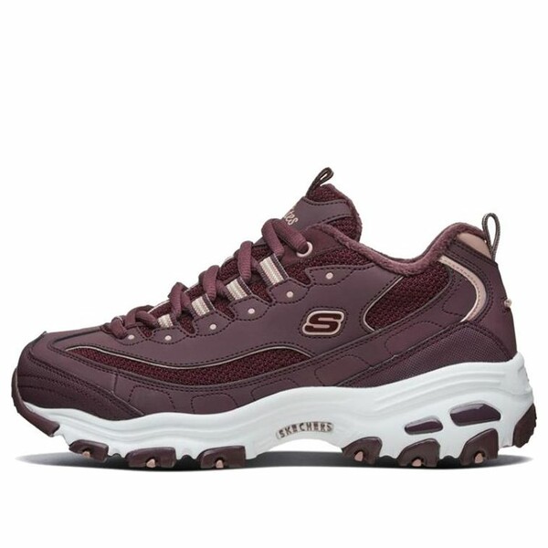 Skechers スケッチャーズ レディース スニーカー 【(WMNS) Skechers D'Lites 1.0 Running Shoes Red/White 66666254-BURG】 サイズ US_5(22.0cm)｜asty