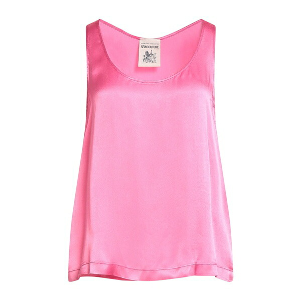 【送料無料】 セミクチュール レディース Tシャツ トップス Tops Pink