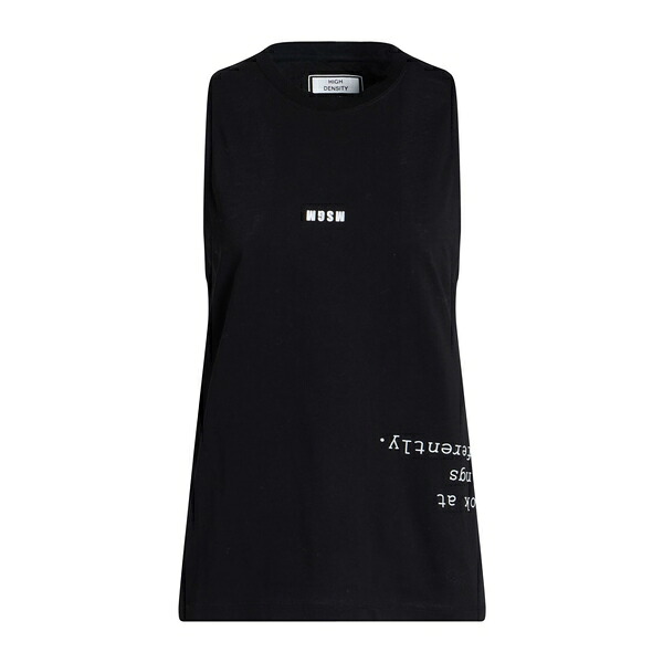 【送料無料】 エムエスジイエム レディース Tシャツ トップス Tank tops Black 20,146円