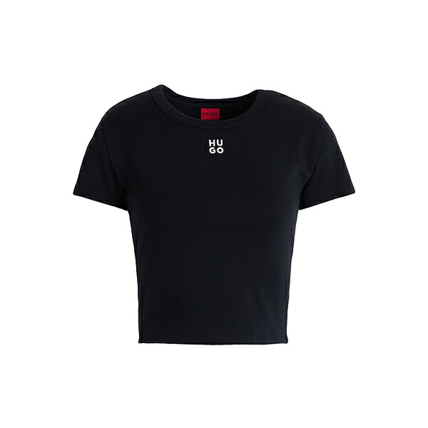 【送料無料】 ヒューゴボス レディース Tシャツ トップス T-shirts Black