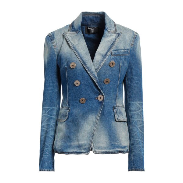 【送料無料】 バルマン レディース ジャケット＆ブルゾン アウター Blazers Blue